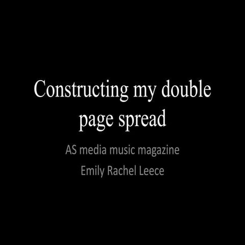 Creating The Double Page Spread Pptx