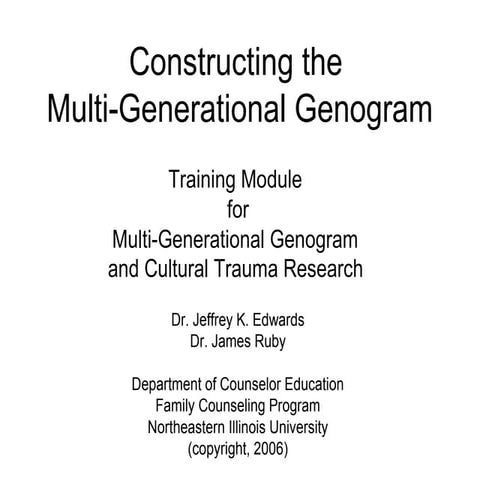 Constructing the genogram
