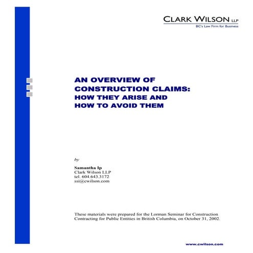 Construction claims