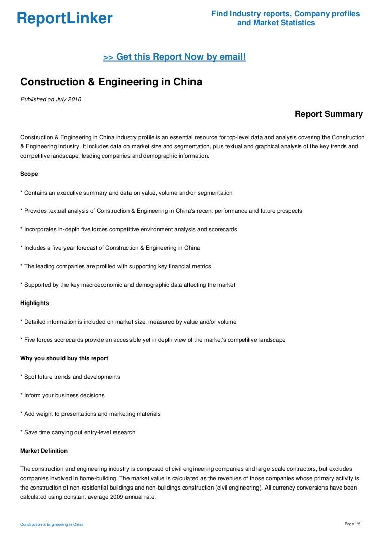 Construction & Engineering in China