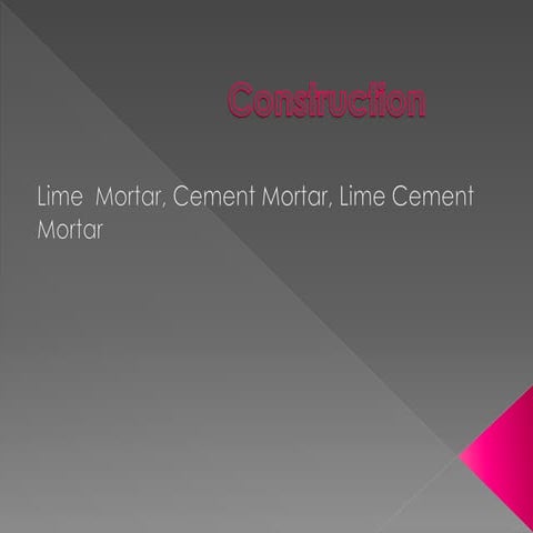 Lime lime mortar | PPTX
