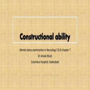 Constructional ability chapter 7