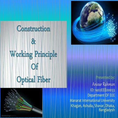 Construction and working principle of optical fiber