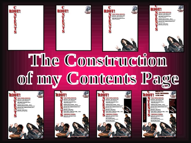 Construction contents page