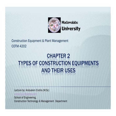 Construction equipment management chapter 2