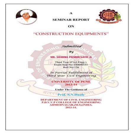 Construction equipments by prabhunath sharma