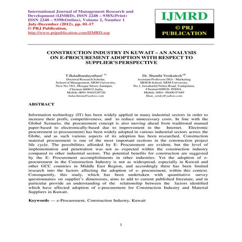 Construction industry in kuwait – an analysis on e procurement-2