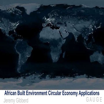 Jeremy Gibberd WCEF2019: African built environment circular economy applications
