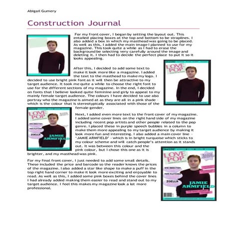 Construction journal