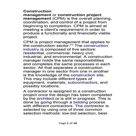 Construction management