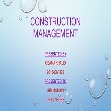 Construction management