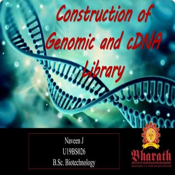 Construction of genomic and c dna library