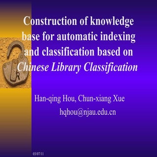 Construction of knowledge base for ...