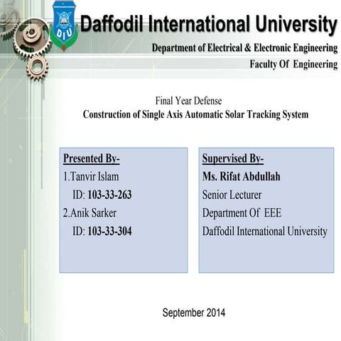Solar Tracker With 1 Axis 