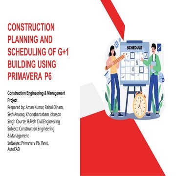 Construction Planning and Scheduling of G+1 Building using Primavera | PPTX