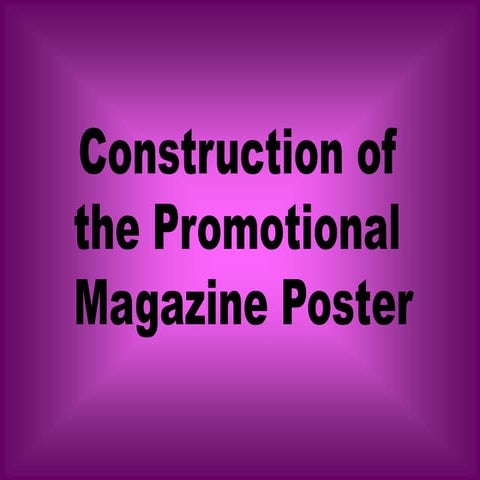 Promotional Magazine Poster