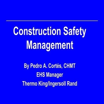Construction safety management