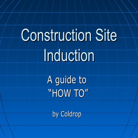 Construction site induction