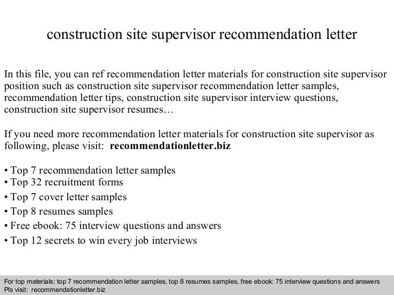 constructionsitesupervisorrecommendationletter 140825081532 phpapp02 thumbnail 4 jpg cb 1408954559 recommendation letter for supervisor