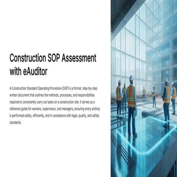 Construction Standard Operating Procedure Assessment with eAuditor Audits & i...