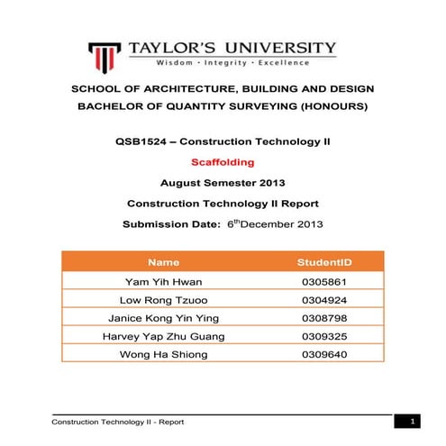 Construction technology ii   report