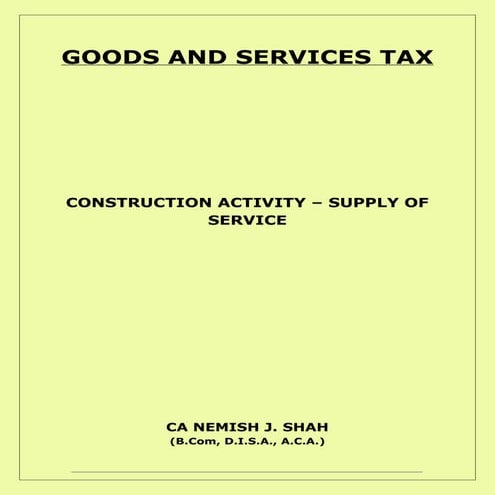 WORKS CONTRACT UNDER GST | PDF