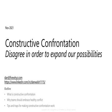 Constructive Confrontation