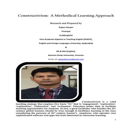Constructivism  a Methodical  Learning  Approach