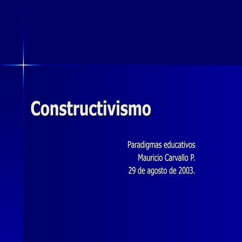 EL CONSTRUCTIVISMO | PPT