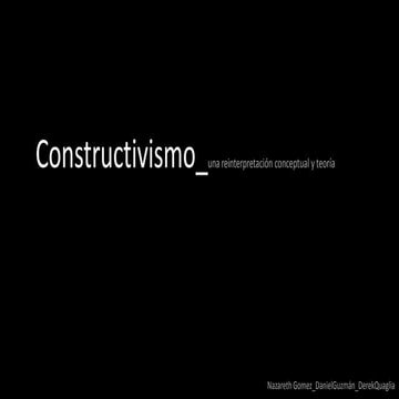 Constructivismo Final | PPTX