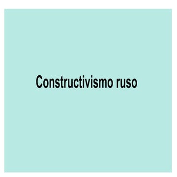 Constructivismo ruso