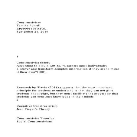 ConstructivismTamika PowellEP5009519FA1OLSeptember 21, 201.docx