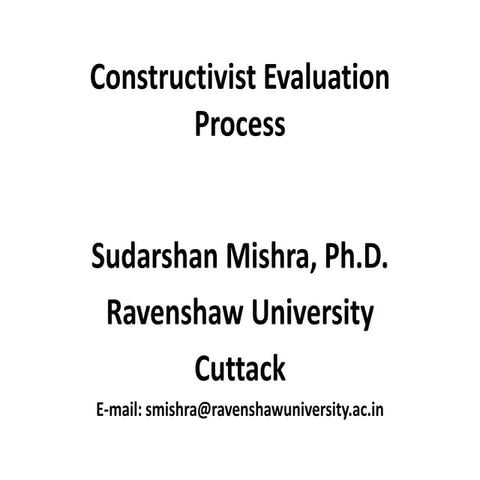 Constructivist evaluation