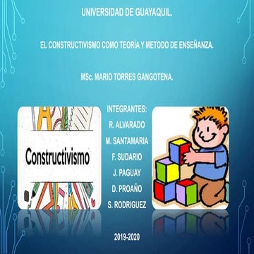 EL CONSTRUCTIVISMO COMO TEORÍA Y METODO DE ENSEÑANZA.