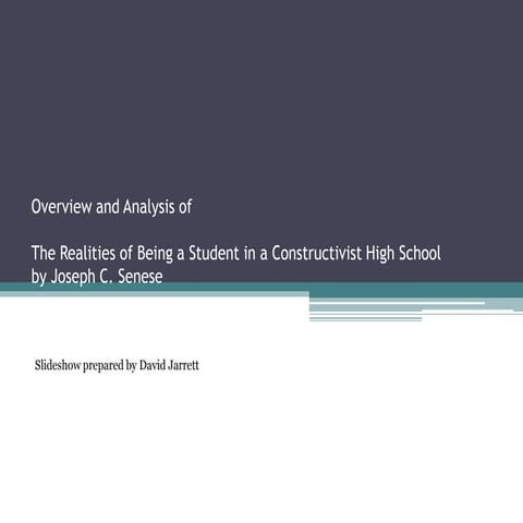 Constructivist classroom realities