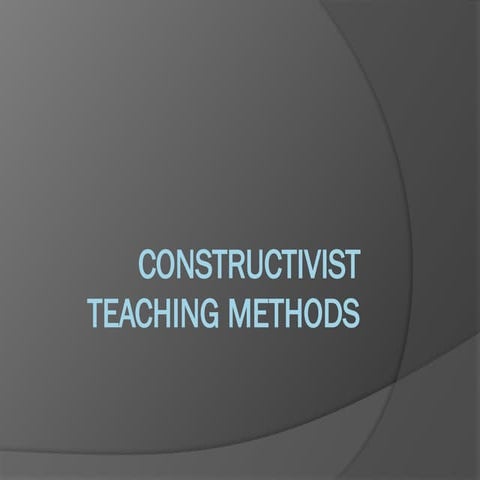Constructivist teaching methods IN EAPP...............