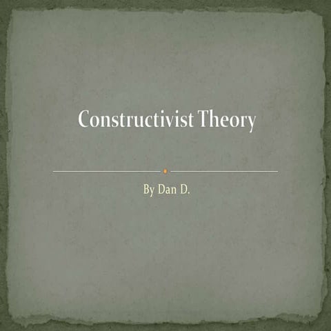 Constructivist theory