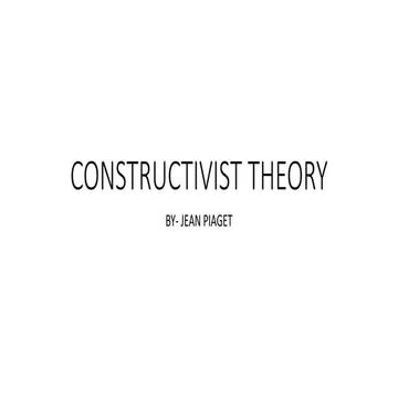 Constructivist theory