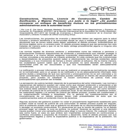 Constructoras, vecinos, licencia de construcción, cambio de zonificación, y m...