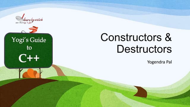 Constructor and destructor in c++ | PPT