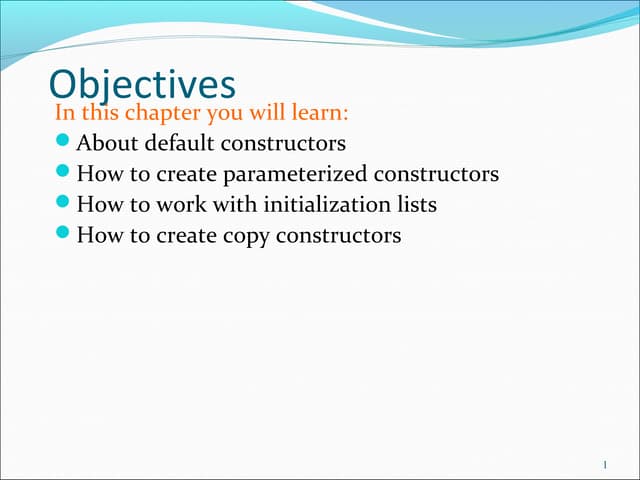 Constructor,destructors cpp