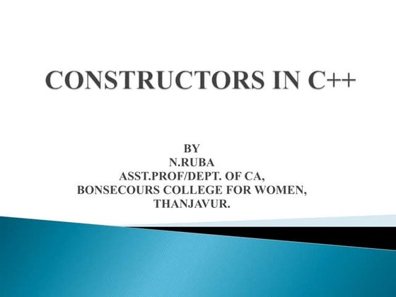 Constructors in C++