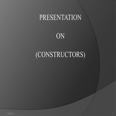 C# Constructors | PPTX