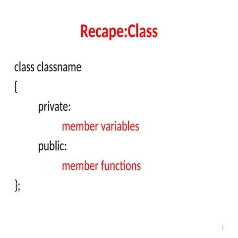 Comprehensive Guide to C++ Classes and Constructors | PPTX
