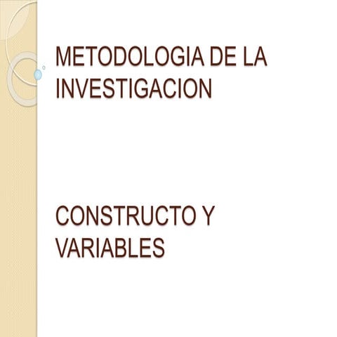 Constructo y variables | PPTX