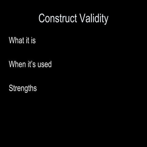Construct Validity