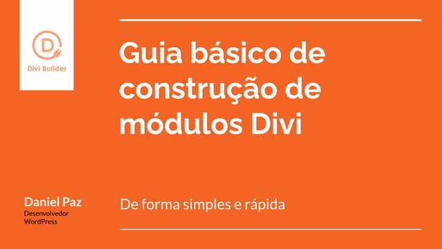 Desenvolvimento de Módulos Divi Builder