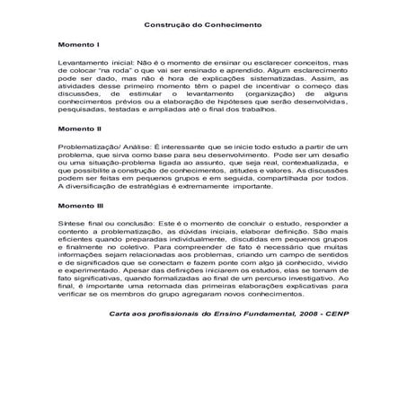 Construção do conhecimento   