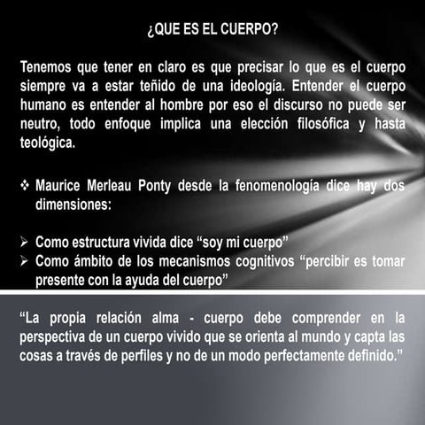 Construyendo el concepto de corporeidad | PPT
