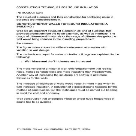 Sound insulation | PPTX